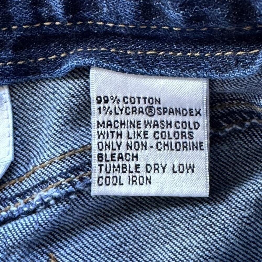 Talbots Jeans Womens 10 Petite Blue Stretch Denim‎ Straight Leg 5 Pocket Zip Fly - Picture 8 of 9